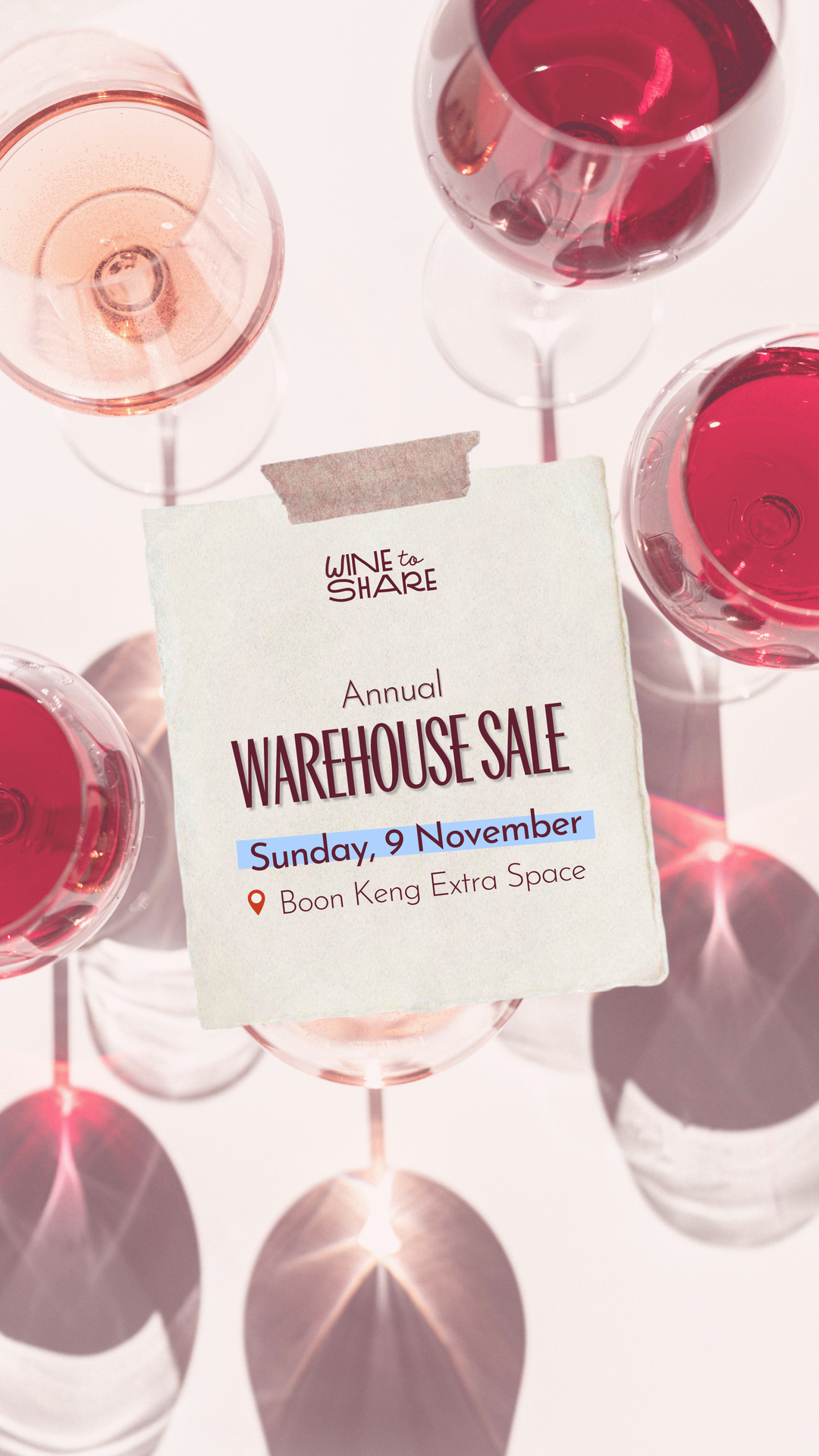 One Day Only: Wine To Share Annual Warehouse Sale on 9 Nov 2025