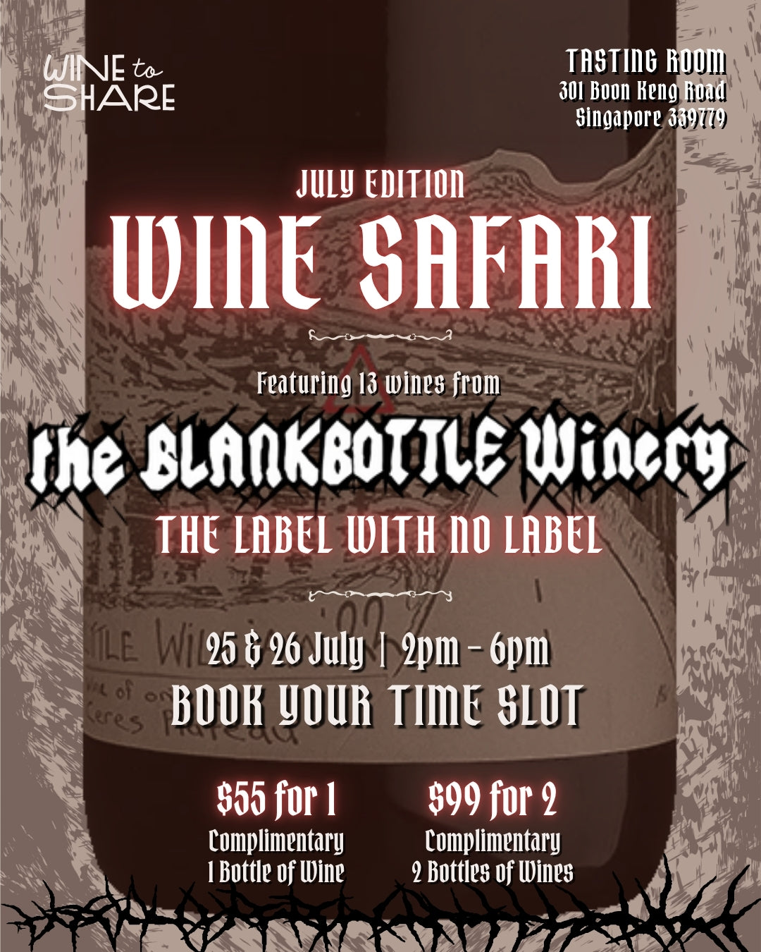 Wine Safari - Jul 2026 (Exploration of BlankBottle Winery)